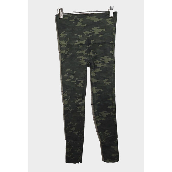 Spanx Green Camo Skinny Seamless Athleisure High Rise Leggings Womans Sz Medium - Picture 1 of 4
